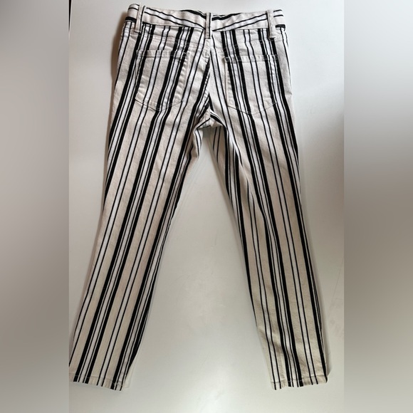 Club Monaco black, cream & white cropped jeans. Size 2 - Picture 2 of 8
